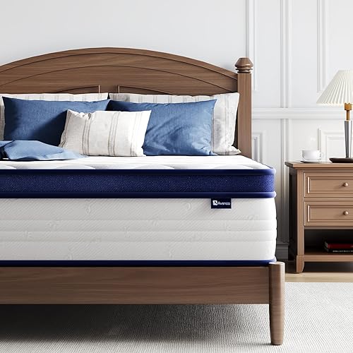 Miniatura 11 de Avenco - Colchón tamaño King, colchón híbrido tamaño King en una caja, colchones de 12 pulgadas tamaño King con espuma de confort y resortes de