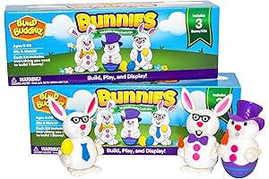 Bunnies Craft Kit 3 Pack – Build, Play, and Display 3 Cute Bunny Rabbit Characters