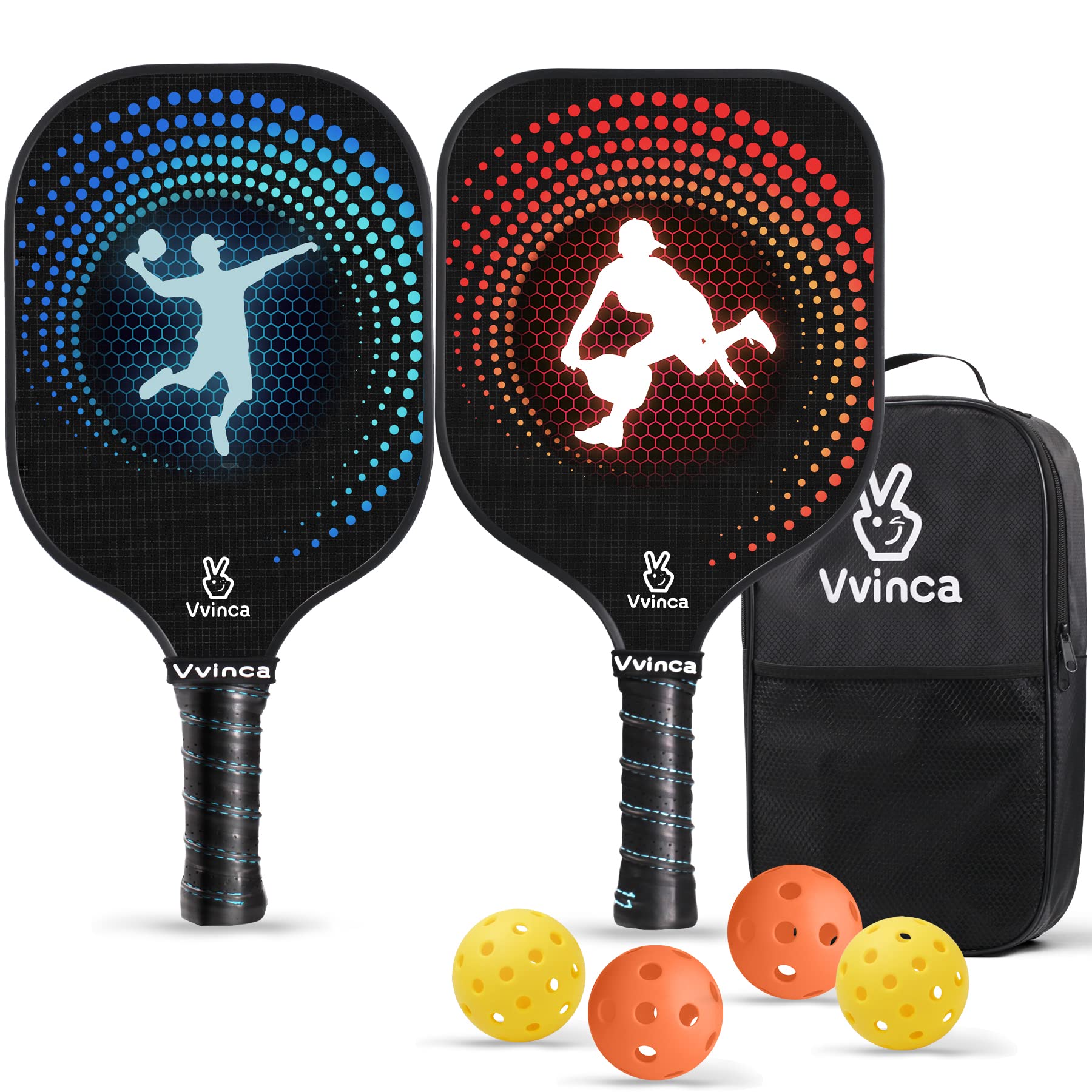 Buy Vvinca Pickle Ball Raquette Set of 4 Pickleball Paddle Set of 2