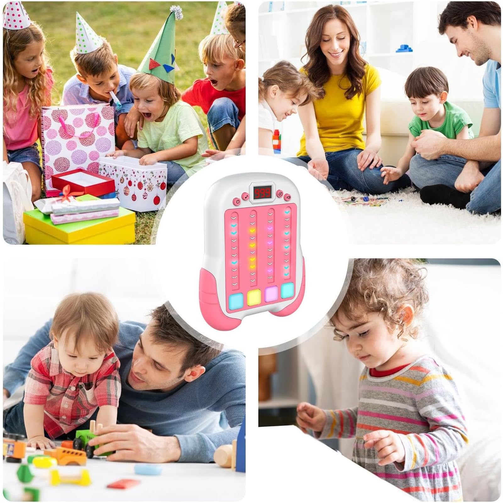 POPOYU Musica elettronica portatile ritmo macchina gioco gioco console di gioco master ritmo migliorato gioco pressione veloce gioco pop it giocattoli sensoriali per bambini 4, 5, 6, 7, 8, 9