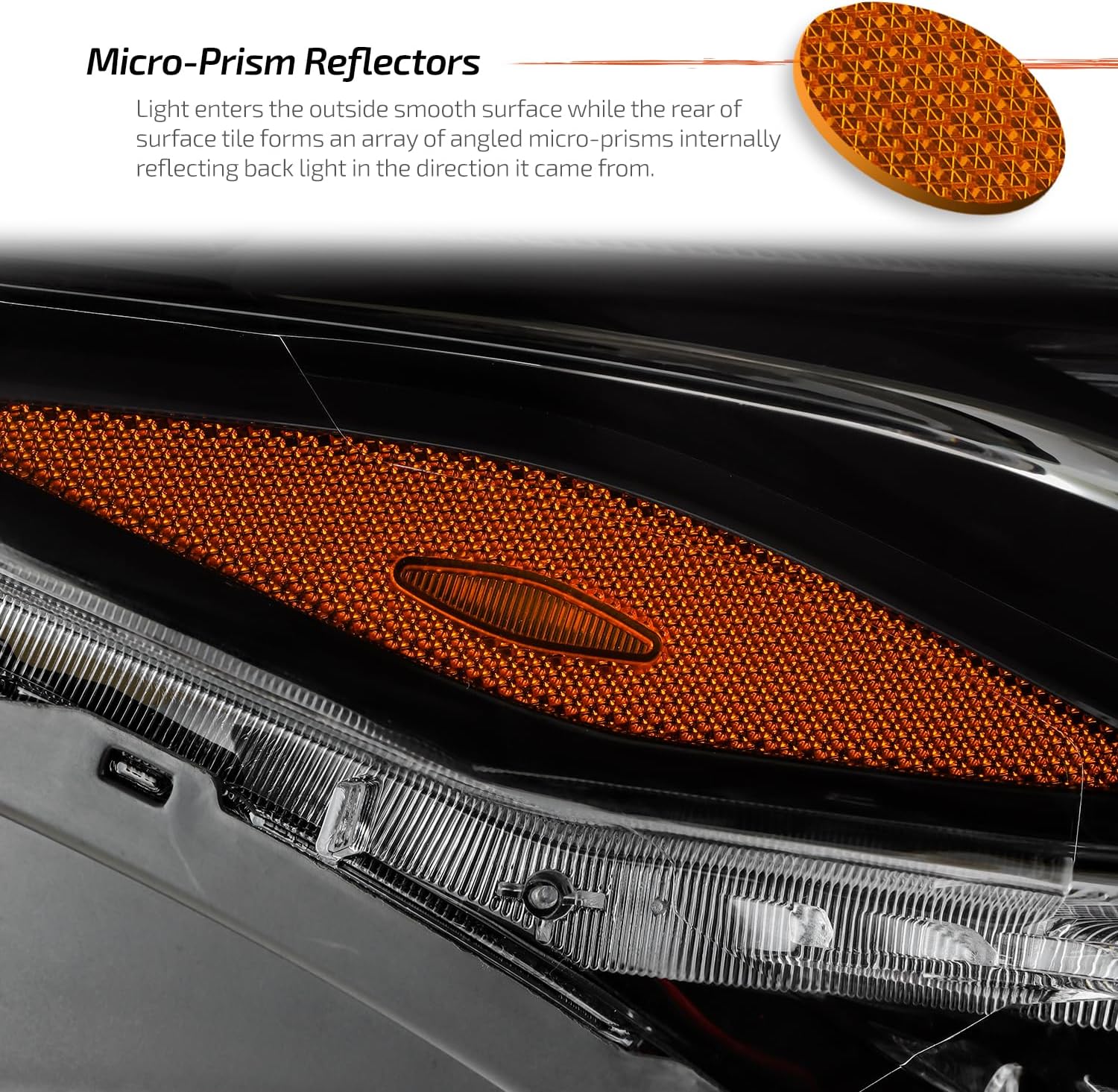 AKKON - Fits 2024-2025 Chevy Trax LS/RS [LED High-Low Beam] Projector Black Headlight Passenger Right w/Halogen Signal