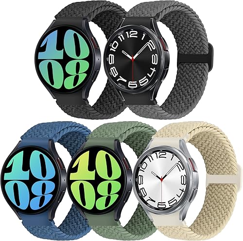 Miniatura 2 de Correas trenzadas compatibles con Samsung Galaxy Watch 7654FE 1.575 in 1.732 inWatch 6 Classic 1.693 in 1.850 inWatch 5 Pro 1.772 inWatch 4 Classic