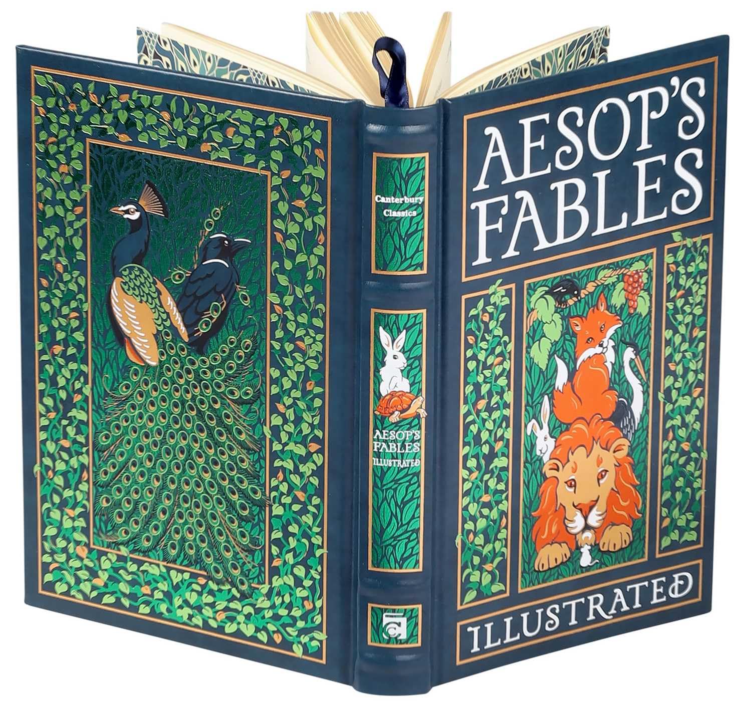 Aesop's Fables Illustrated (Leather-bound Classics)