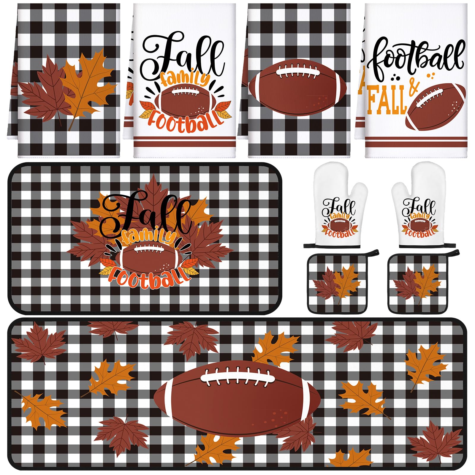 Fourluoo 10 Pcs Thanksgiving Kitchen Decor Fall Pumpkin Kitc -14 Fourluoo 10 Pcs Thanksgiving Kitchen Decor Fall Pumpkin Kitc -14