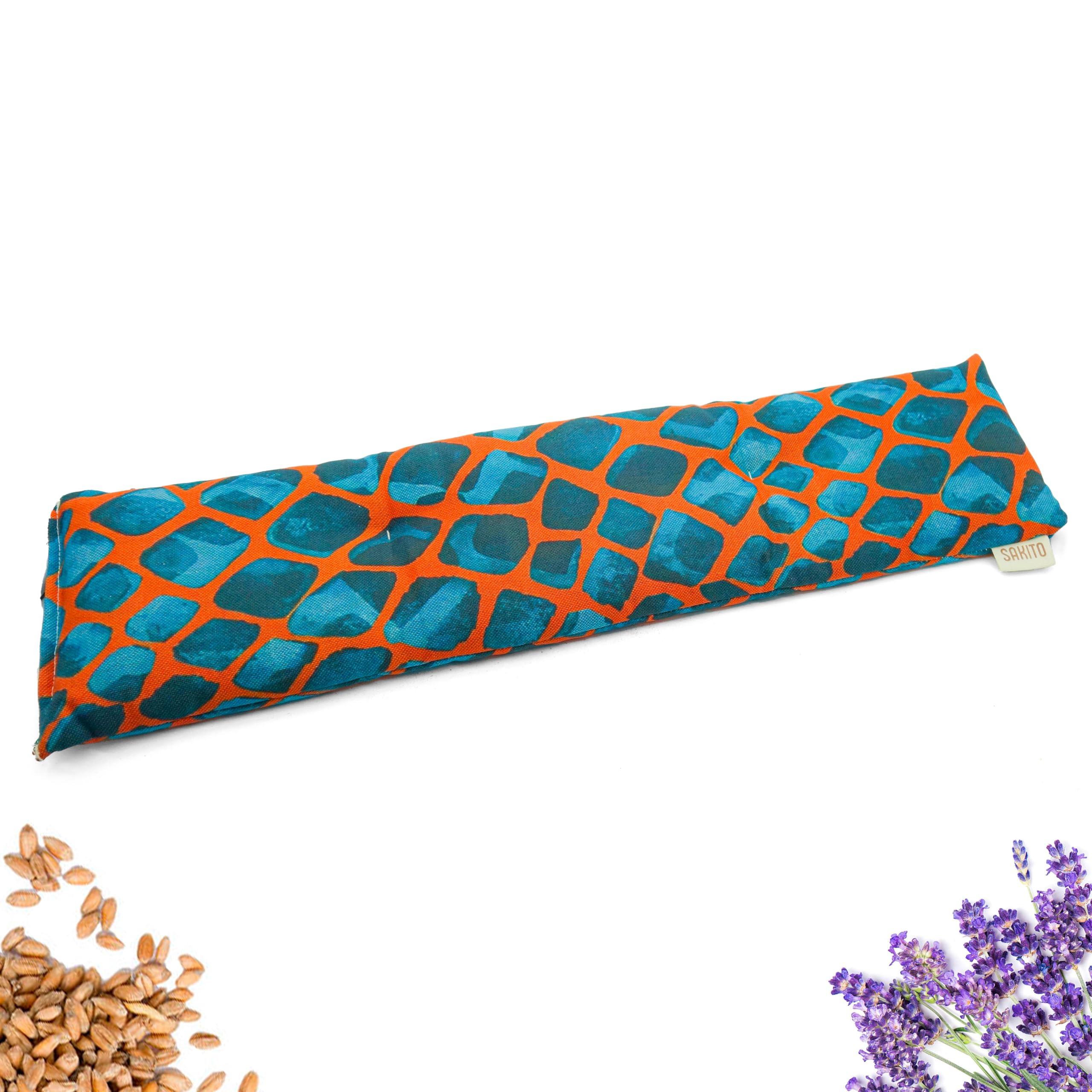 Saco Semillas Microondas (55x12 cm) - Cojin Térmico Natural para Cervicales, Uso en Calor o Frio - Muy Duradero con Tela de Primera Calidad - Aroma a Lavanda (Escamas, 55 x 12 cm)