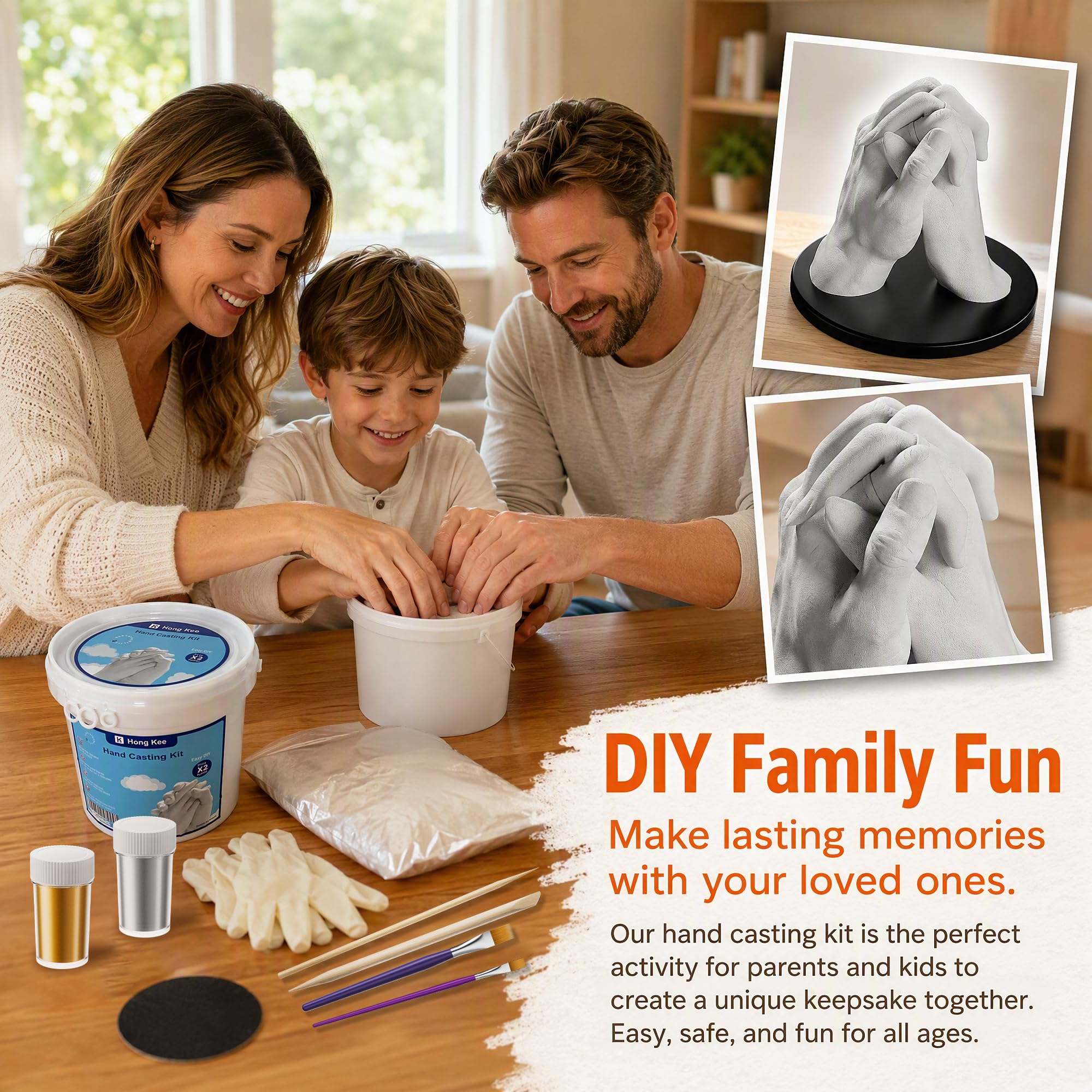 Hongkee Handguss-Set, DIY-Formset für Paare, Familie und Freunde