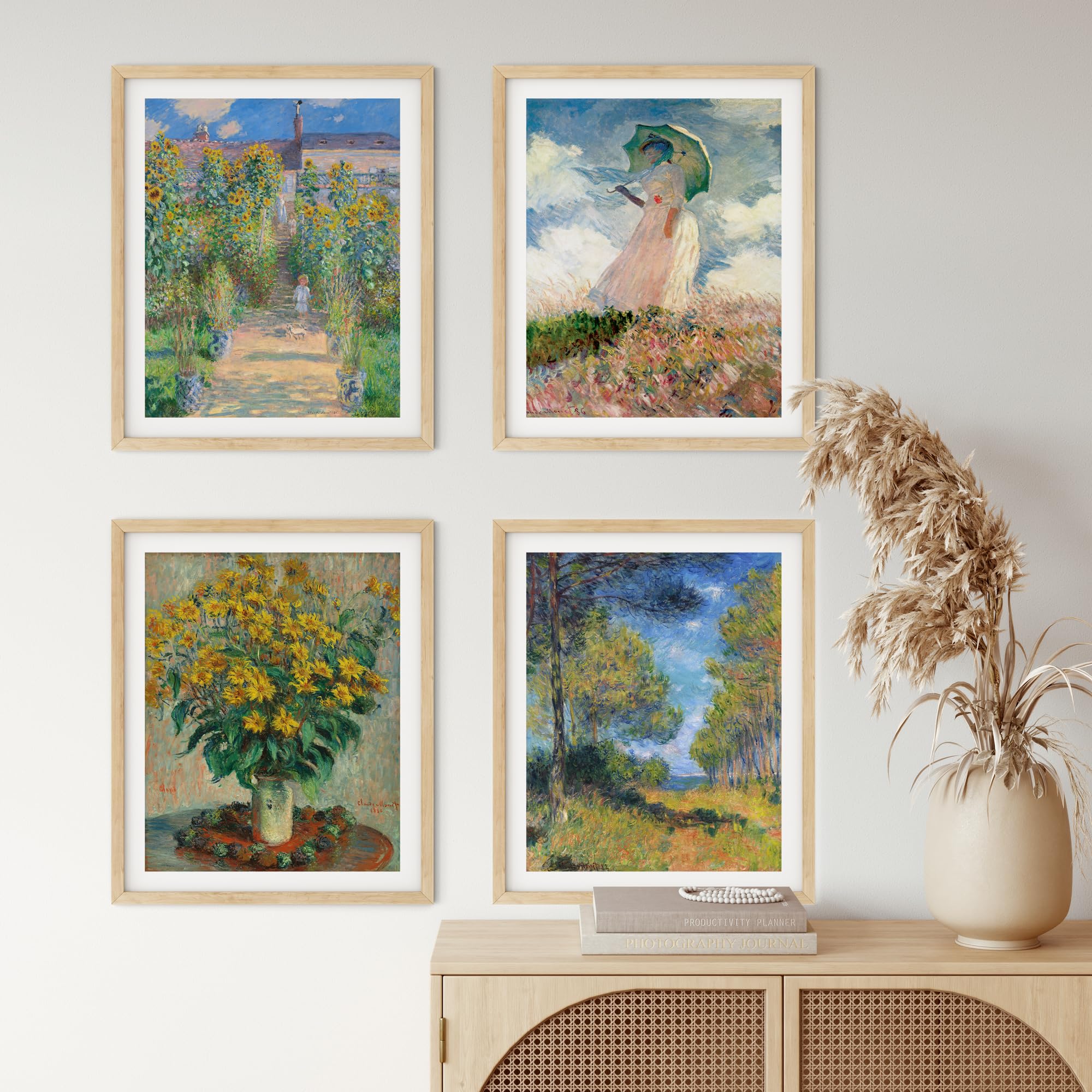 Amazon.co.jp: クロード・モネ 4枚セット ファインアート絵画 有名な