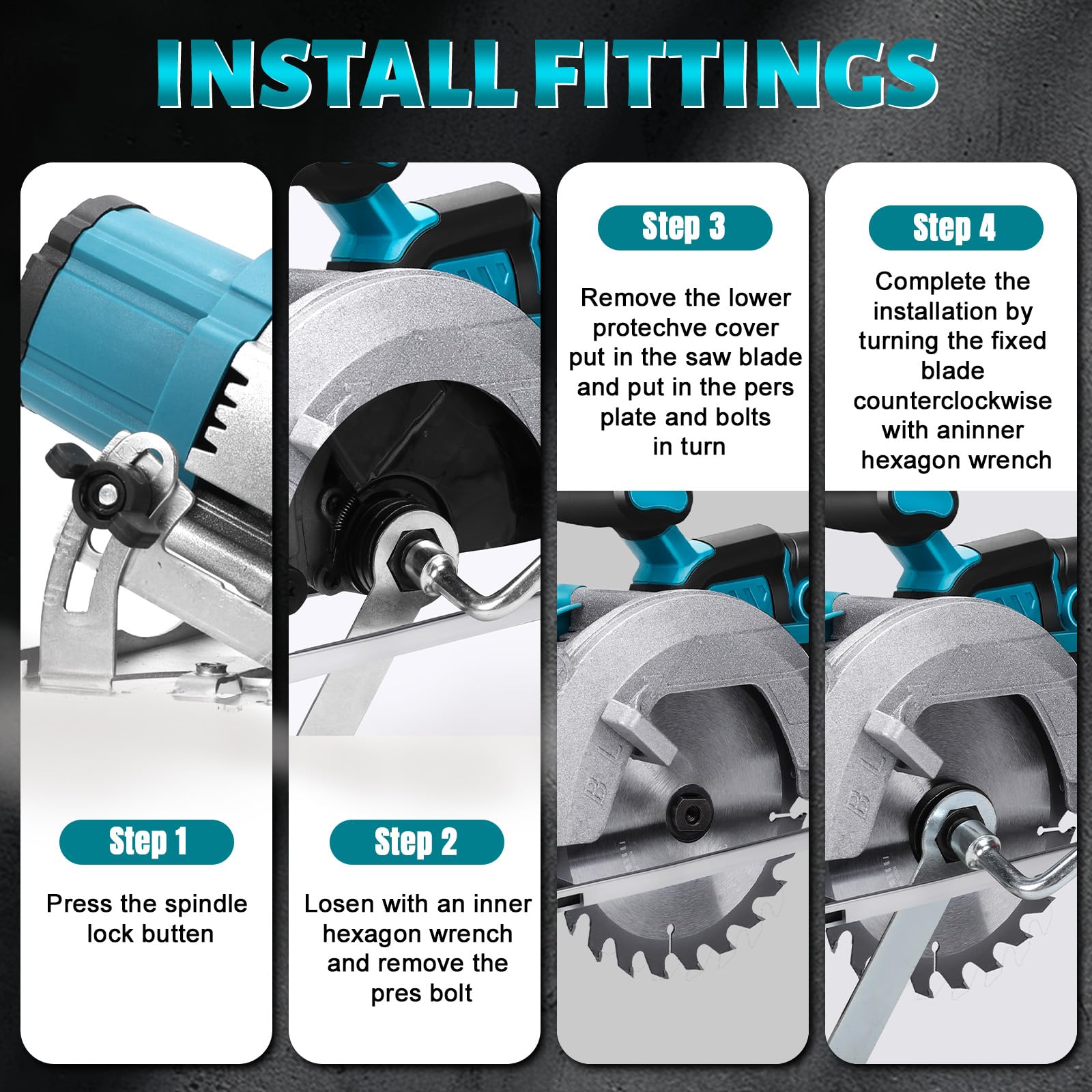 Akku Kreissäge für Makita 18V Lithium-Akku(Ohne Akku), Bürstenlose Mini-Kreissäge Handkreissäge mit 2 Sägeblättern(140mm), mit Diagonal Schneiden, 6200RPM, Ideal für Schneiden Holz