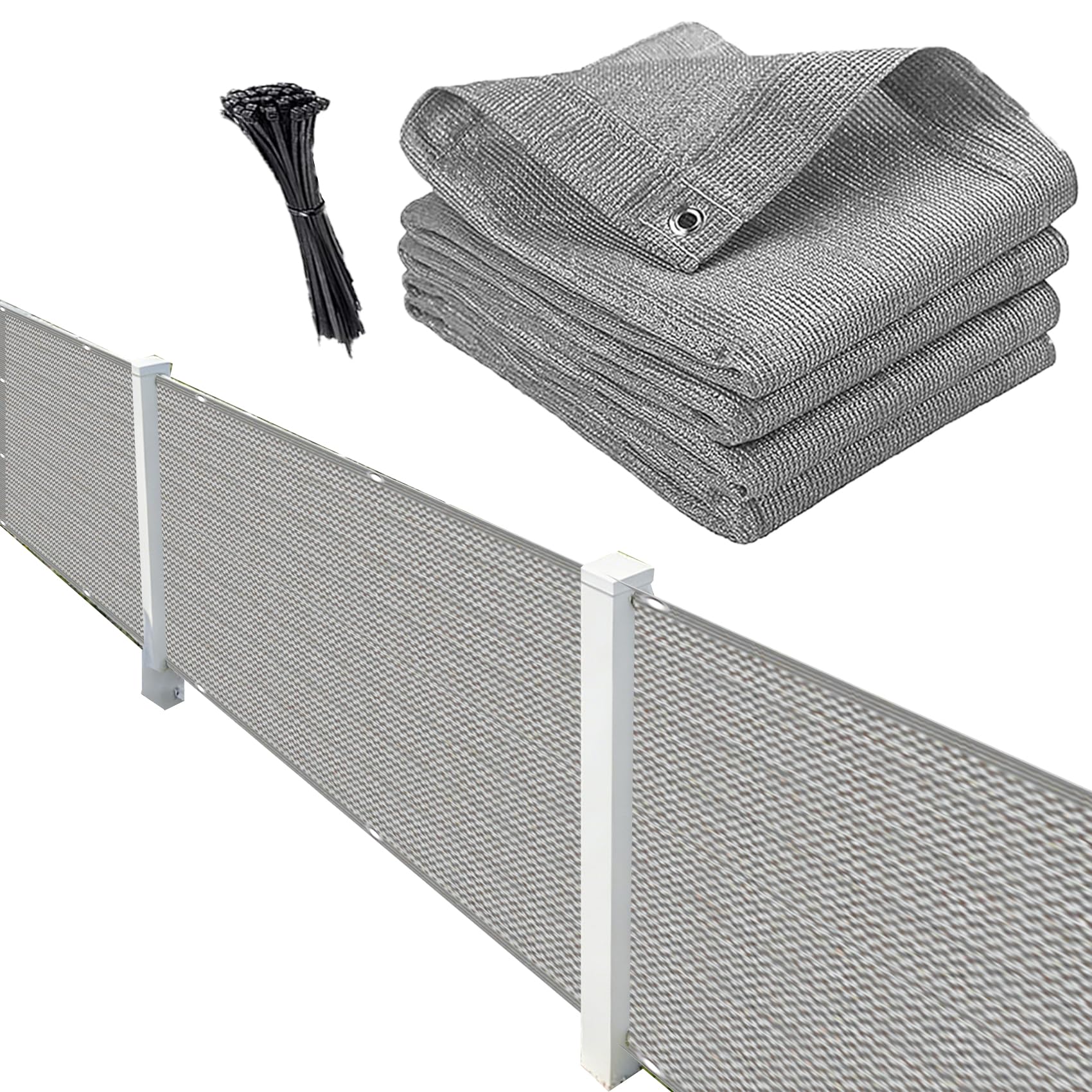 Filet de clôture balcon gris 60x150 cm pour un coin terrasse cosy