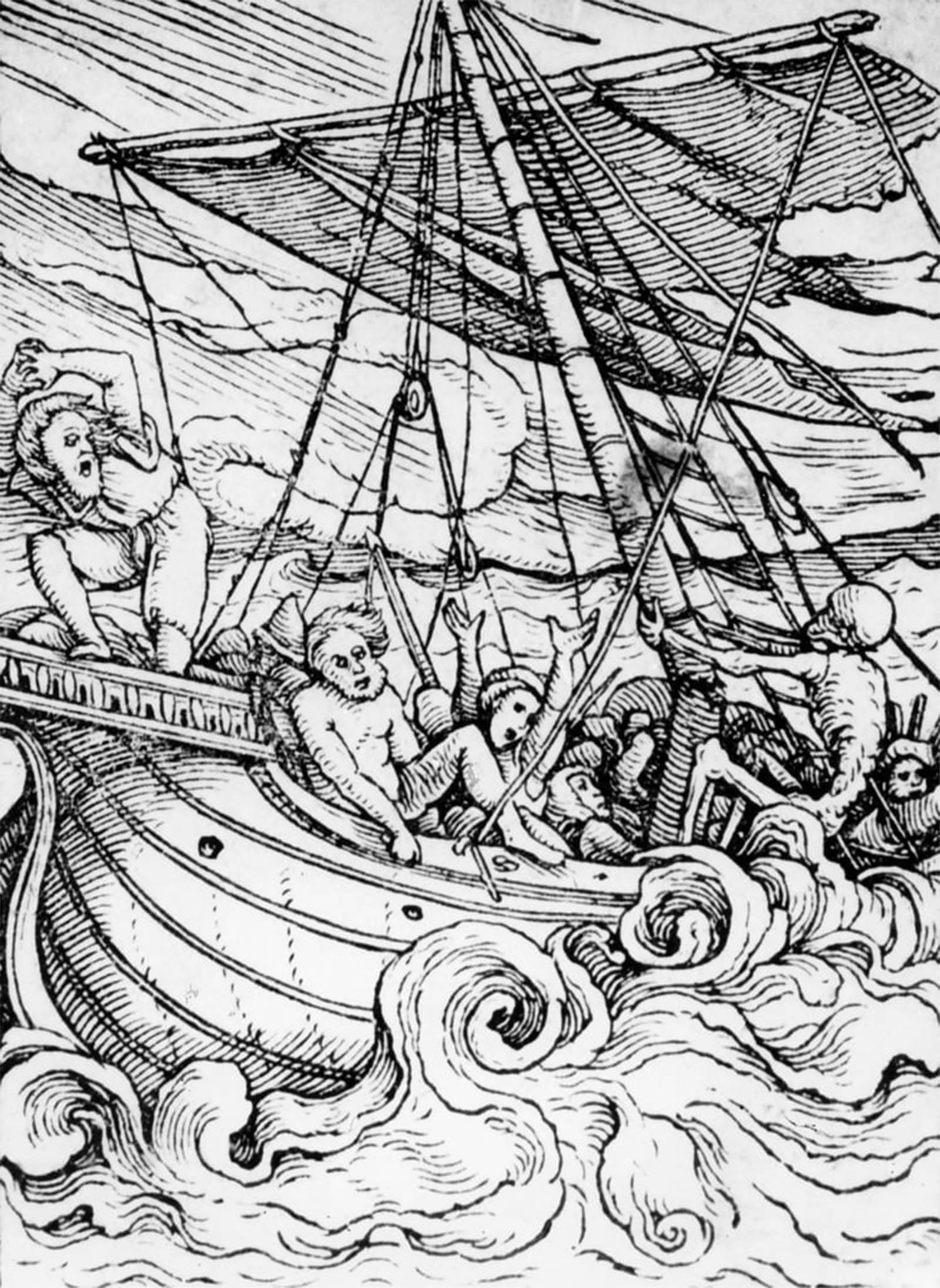 HRJUBWREE Oil Painting Prints on Canvas Painting Picture Death and the Sailor by Hans Holbein Der Jüngere Artwork Canvas Prints for Home Decor 60x90cm