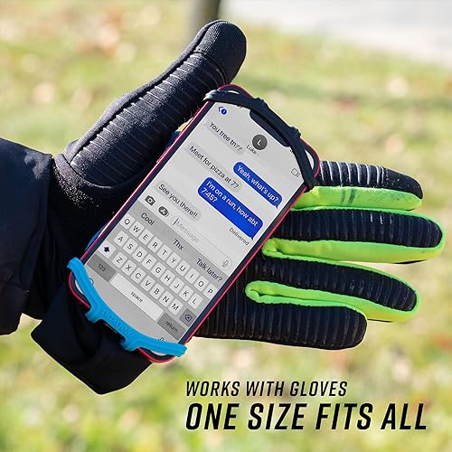 Miniatura 8 de Noxgear Soporte de mano para teléfono  Soporte de mano para teléfono con llavero y ranura para tarjetas para correr, trotar y entrenar  Compatible