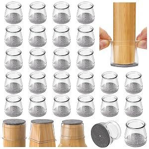 Chair Leg Floor Protectors 24PCS Furniture Sliders for Hardwood Floors Silicone Chair Leg Protectors for Protecting Floors from