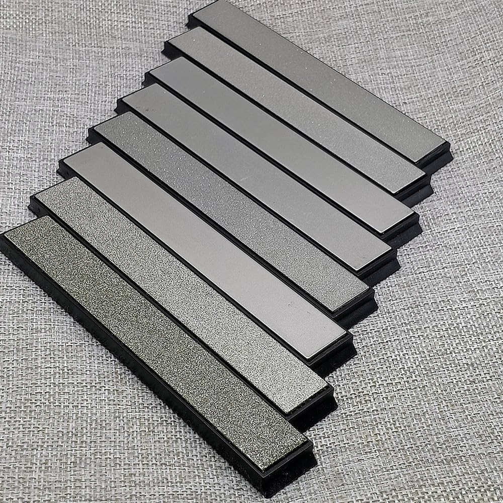 Kamień do ostrzenia noży, 8 szt. diamentowych prętów, kamień szlifierski, system 80-3000 diamentowy(Gray(Set3))
