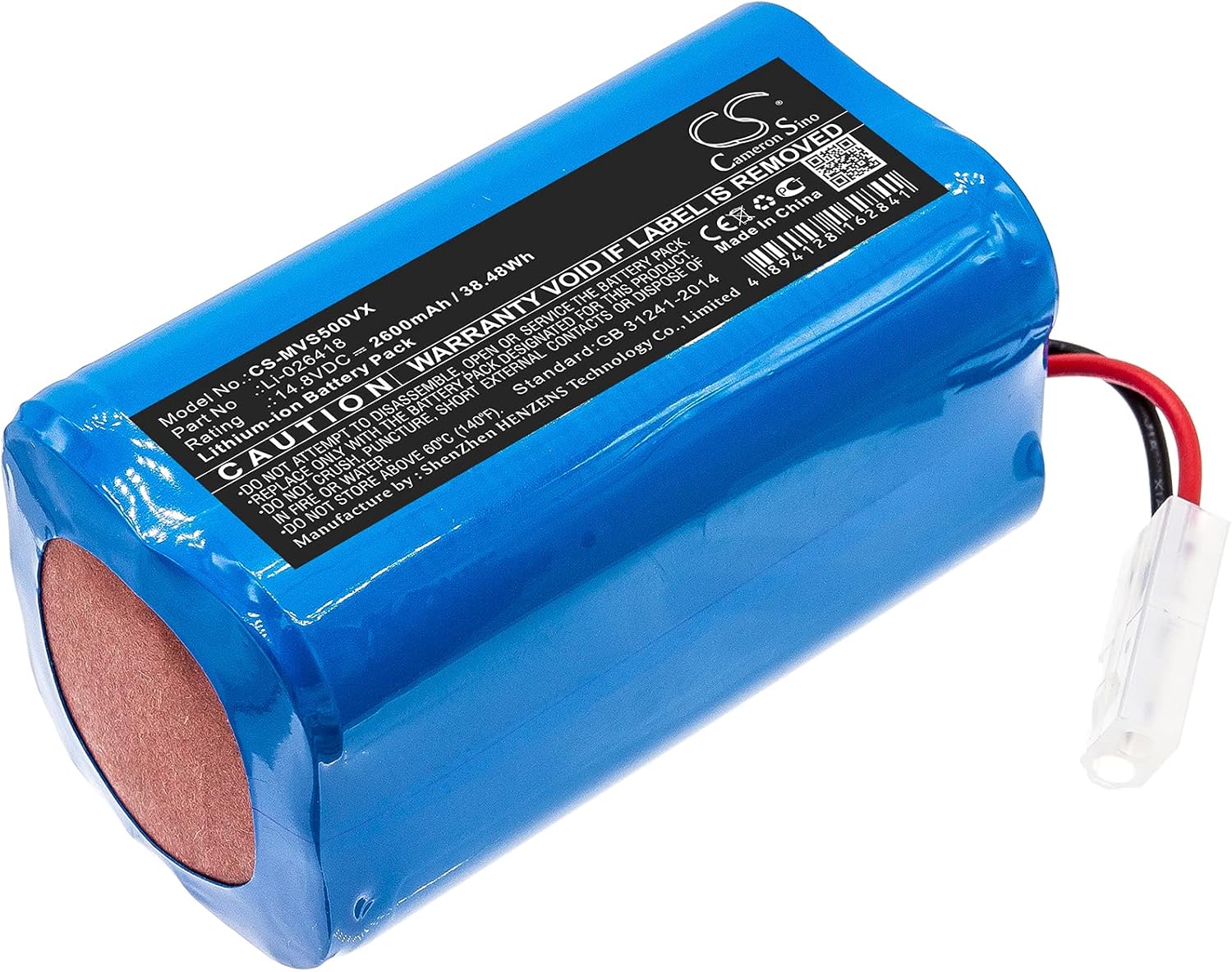 Battery with detailed label showing model and specifications
