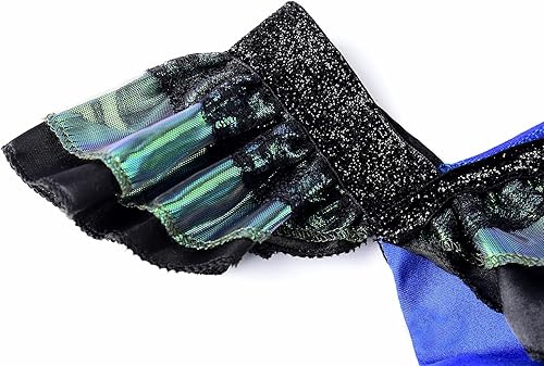 Miniatura 4 de ReliBeauty Disfraz de mariposa para niñas con alas de mariposa y diadema de mariposa, azul