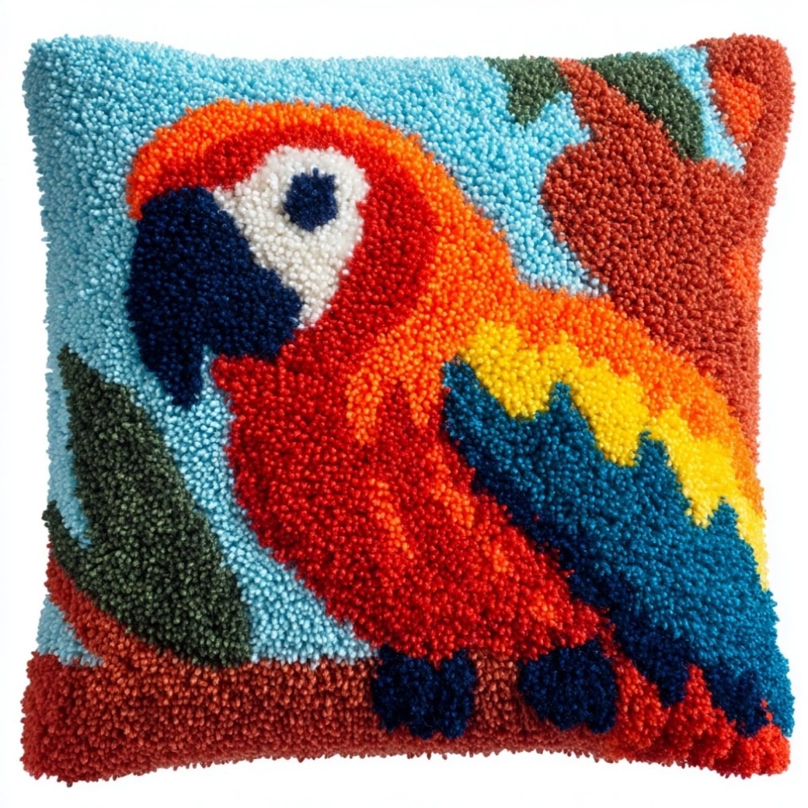 Axiangzik Parrot Latch Hook Pillow Kit 17X17in,