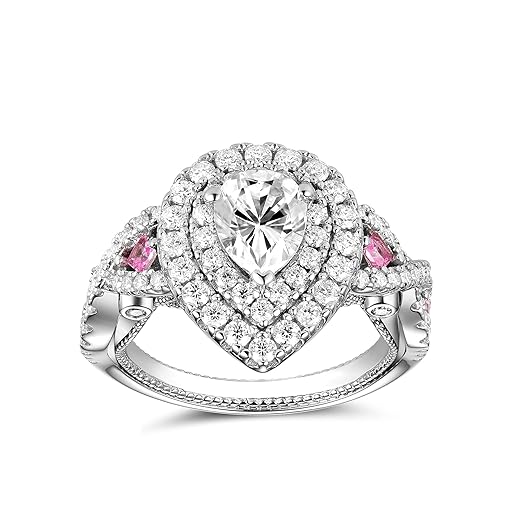 Vintage Moissanite Split Shank Ring