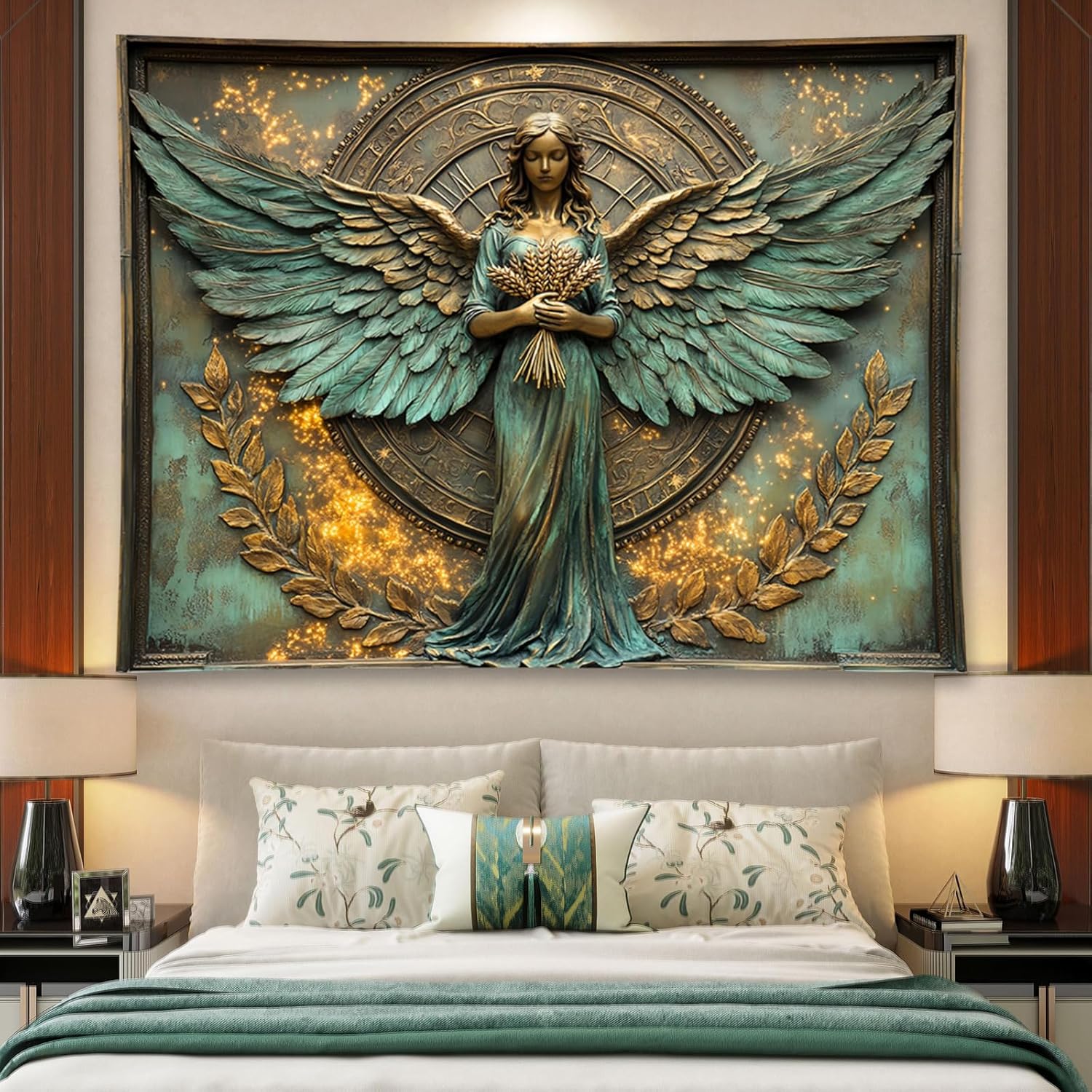 Liuzhouzai Vintage Zodiac Virgo Tapestry Wall Hanging Astrology Home Decoration Aesthetics Suitable for Bedroom Living Room Dormitory Office Wall Decor 100x70 Inches