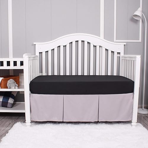 Miniatura 6 de Belsden Paquete de 3 sábanas de microfibra duraderas para cuna, sedosas, suaves, transpirables, de 28 x 52 pulgadas, se adapta a colchones estándar