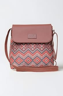 Flap Sling Bag | Crossbody Bags for Women | Women's Handbags | Stylish | Vegan Leather Evening Bag | Travel & Office Use | Purse and Wallet | Gwalior Weaves Print