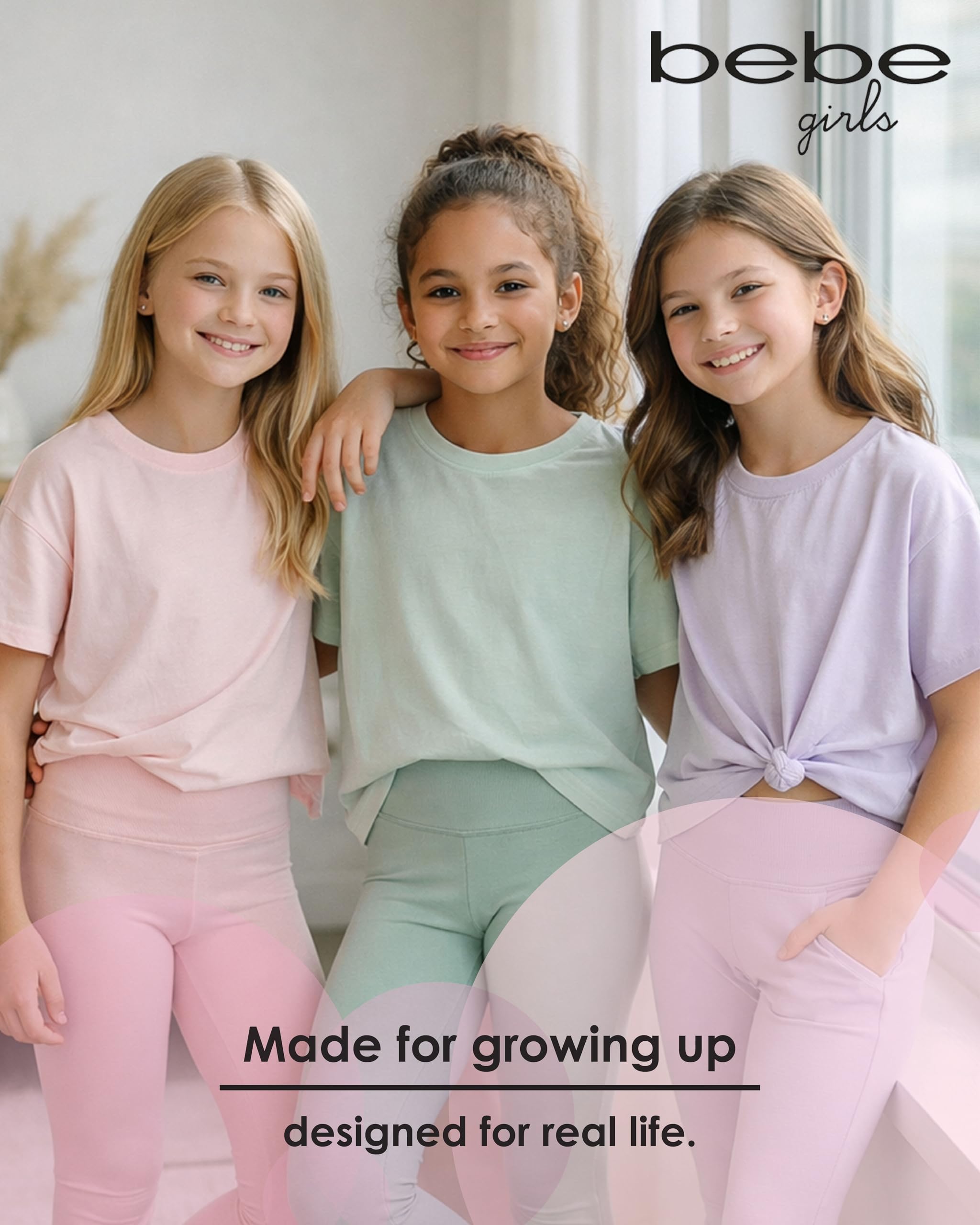 bebe Lot de 8 soutiens-gorge d'entraînement sans couture pour filles (S-L)