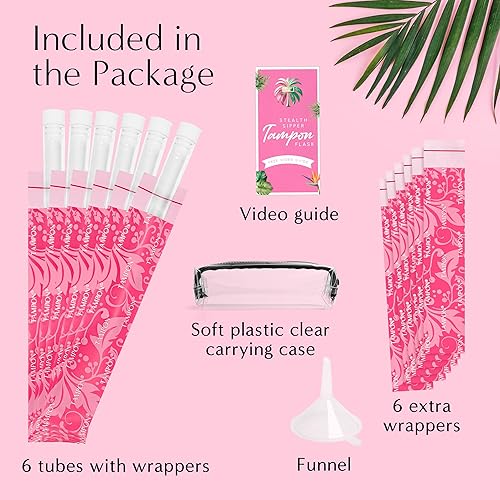 Miniatura 2 de Tampon Flask Kit  Tubos de bebidas disfrazados para contrabando de bebidas, conciertos, clubes, tubos de plástico de grado alimenticio sin fugas con