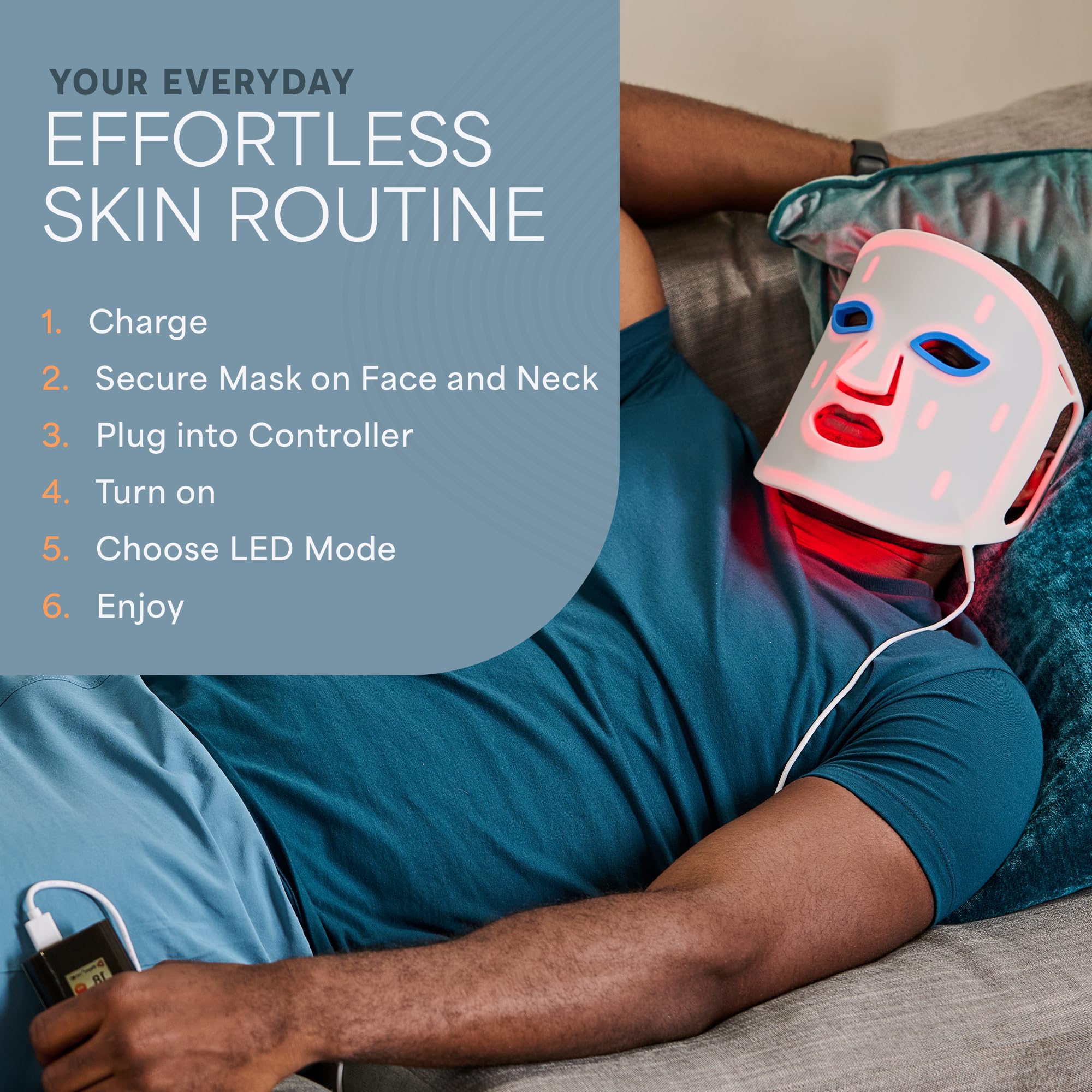 LifePro Revitaglow Red Light Therapy Mask - Triple Chip LED Face Mask
