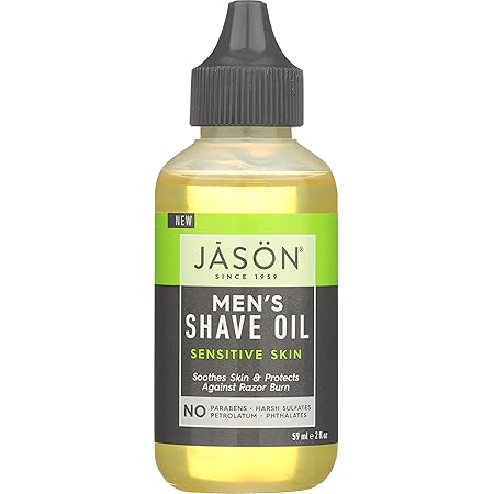 JASON Men's Sensitive Skin Shave Oil, 2 oz. (Packaging May Vary)
