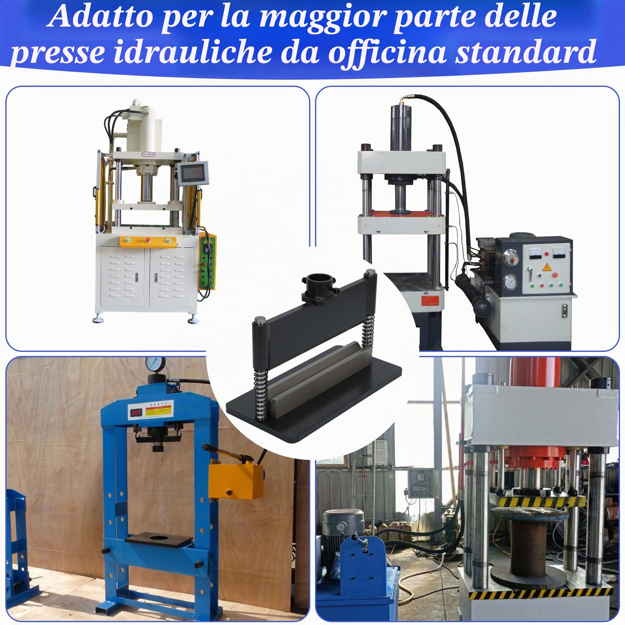lesolar Attacco per piegatrice a pressa da 30,5 cm, strumento di piegatura in metallo resistente, attacco a pressione idraulica, pressa idraulica per officina, design a doppia molla, compatibile con