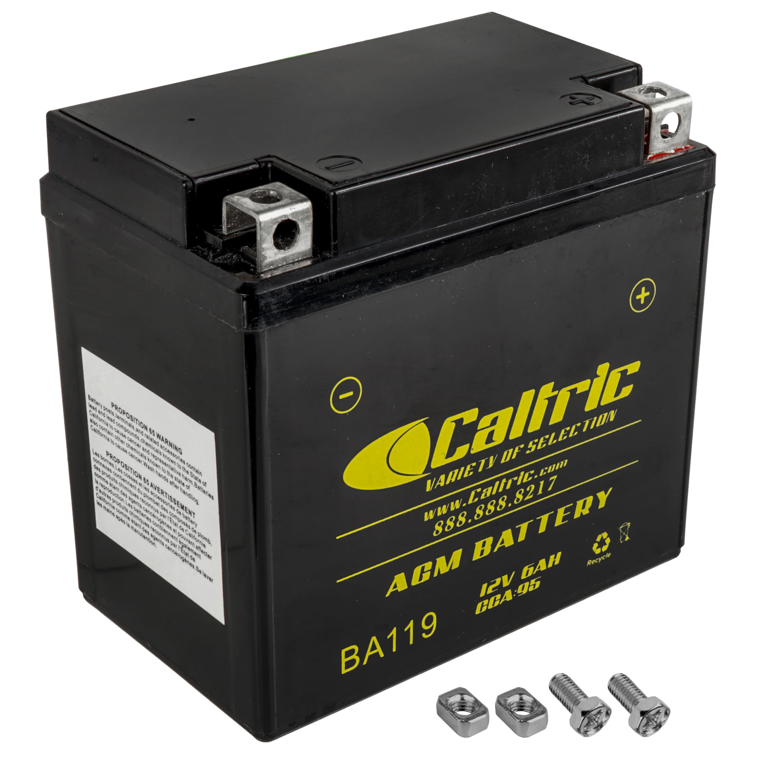 Caltric AGM Battery compatible with Yamaha Raptor 250 YFM25R 2008-2009/ Raptor 125 YFM125R 2011-2012