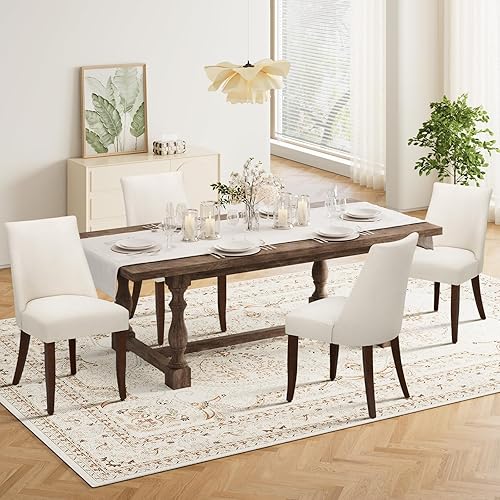 Miniatura 2 de COLAMY Juego de 4 sillas tapizadas para comedor, sillas de cocina de estilo moderno de mediados de siglo con respaldo, sillas de comedor laterales