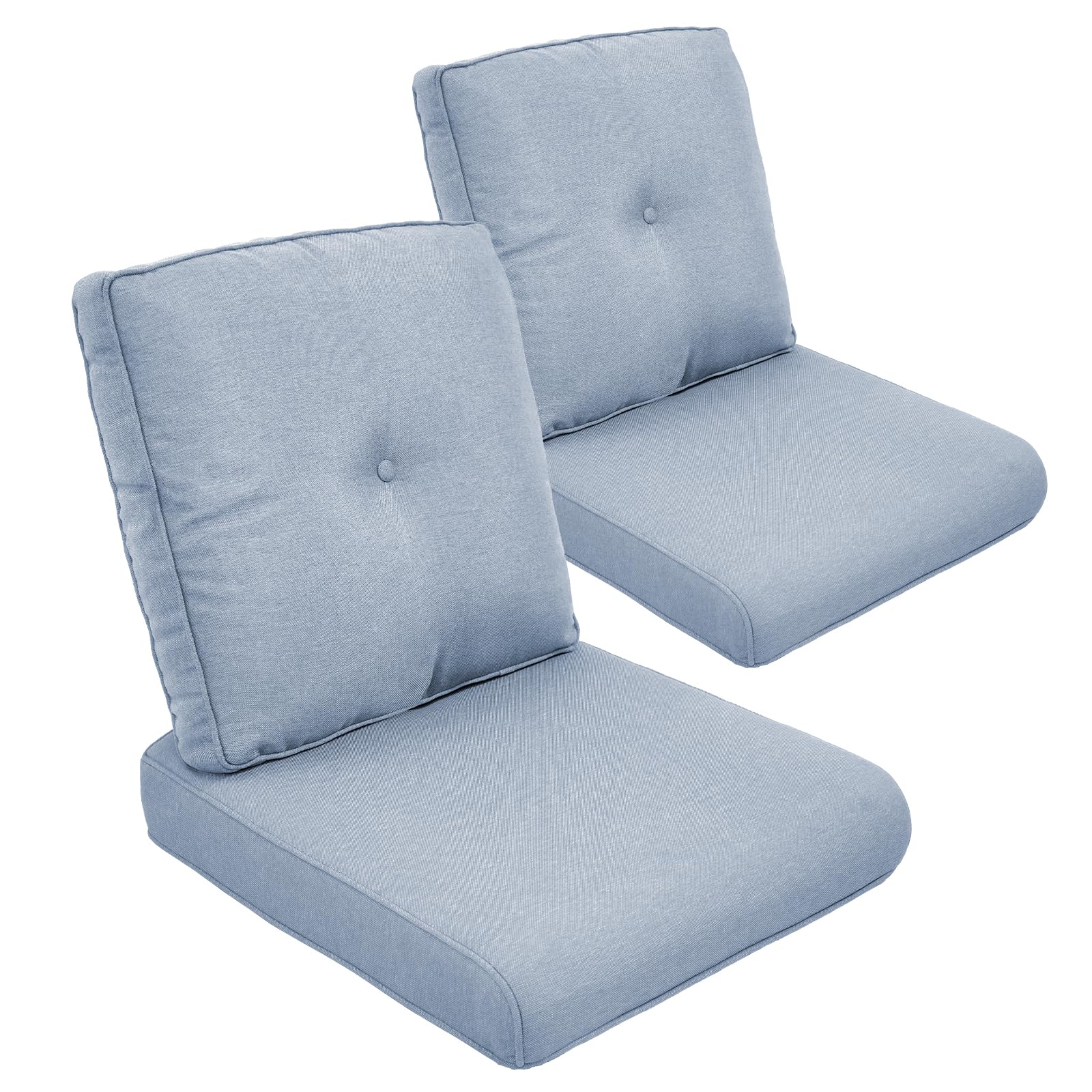 Amazon.com: Outdoor Wicker Chair Cushions Set of 2 - Outside High Back ...