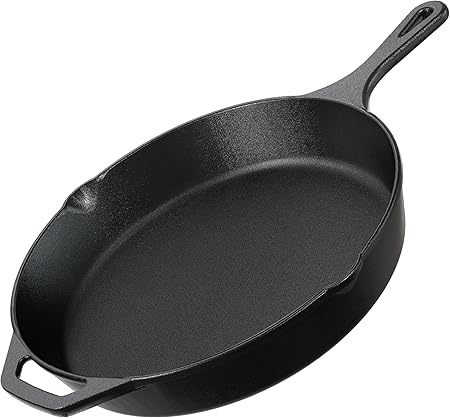 Utopia Kitchen Premium Cast Iron Skillets 12 Inch, Chef's Pan,