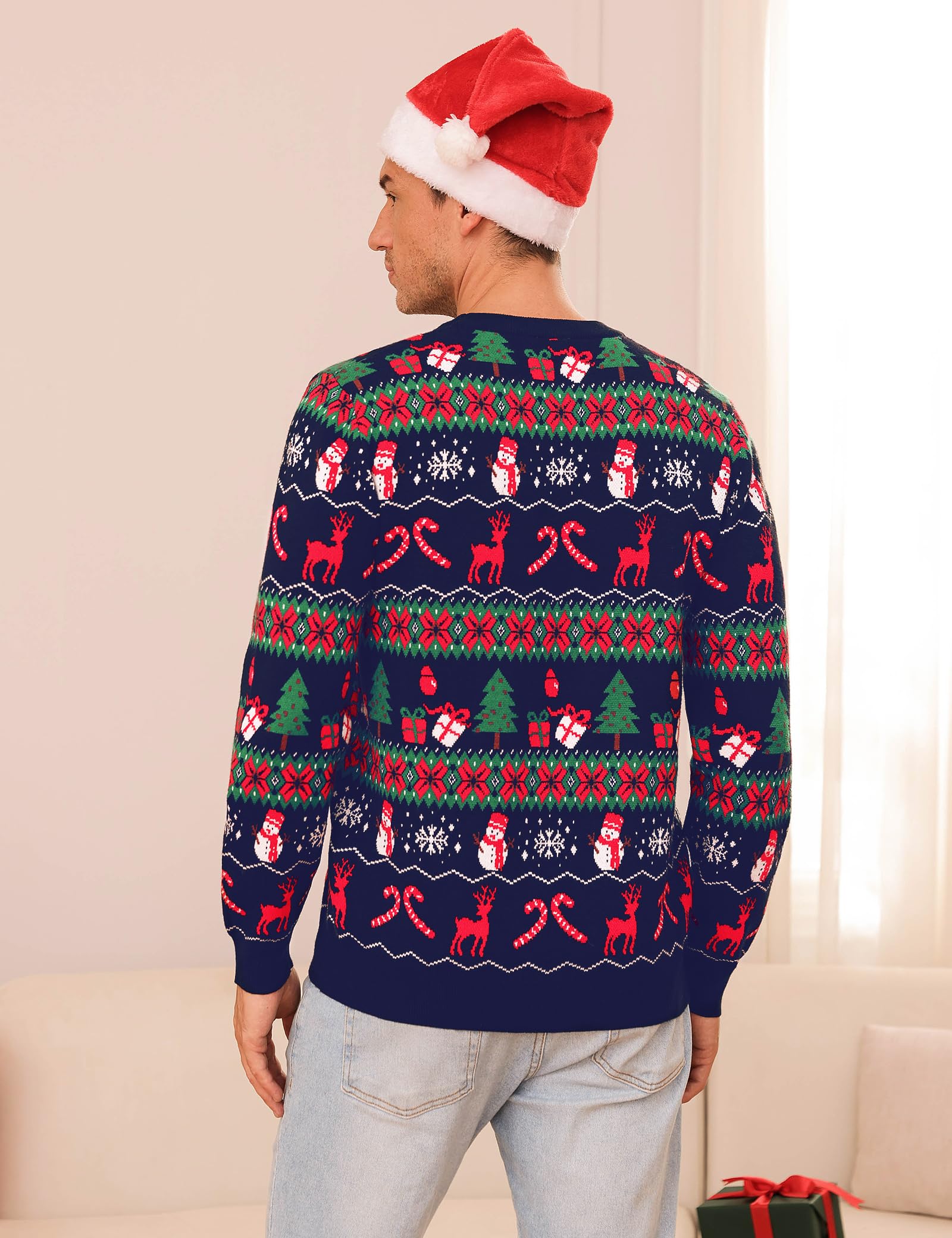 Totatuit Pull de Noël pour femmes et hommes Chandail de Noël à manches | Manches Longues, Tricot, Hiver, Tenue Quotidienne, Facile à Associer