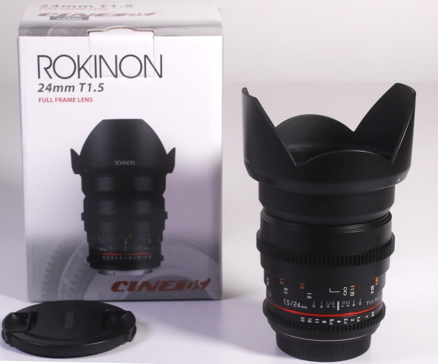 Exсluѕіvе Sресіаl Rokinon Cine DS DS24M-C 24mm T1.5 ED AS IF UMC Full Frame Cine Wide Angle Lens for Canon EF