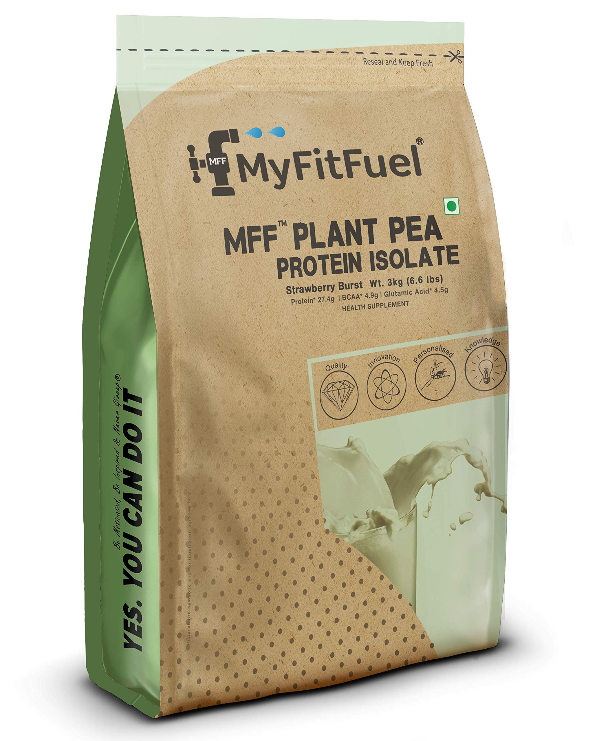 MyFitFuel Plant Pea Protein 3 kg (6.6 lbs) Strawberry Burst