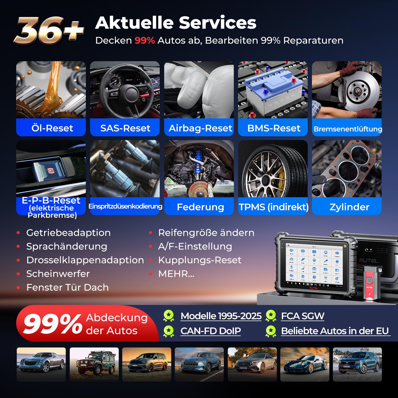 Autel MaxiSYS MS906 Pro-TS Diagnosegerät Auto, 2026 RDKS Programmiergerät Up von MK900-TS MP900TS MP808BT MK906 PRO MP900BT, Vollständige TPMS &ECU-Codierung, 3K+ Aktive Tests, CANFD&DoIP Auto Scan2.0