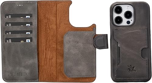 Miniatura 149 de Venito Funda tipo cartera para iPhone 15 con tarjetero y bloqueo RFID, funda de cuero para teléfono, funda desmontable de 6.1 pulgadas, Florencia