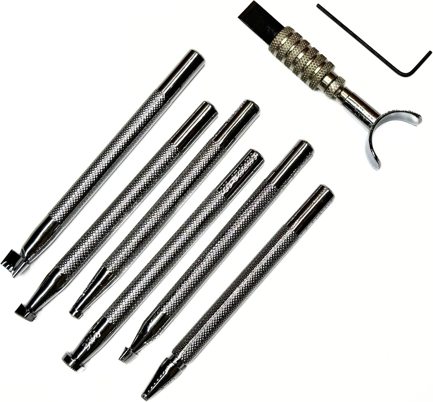 Basic Leather Craft Tool Set - Set of 6 Carving Tools & Swivel Knife