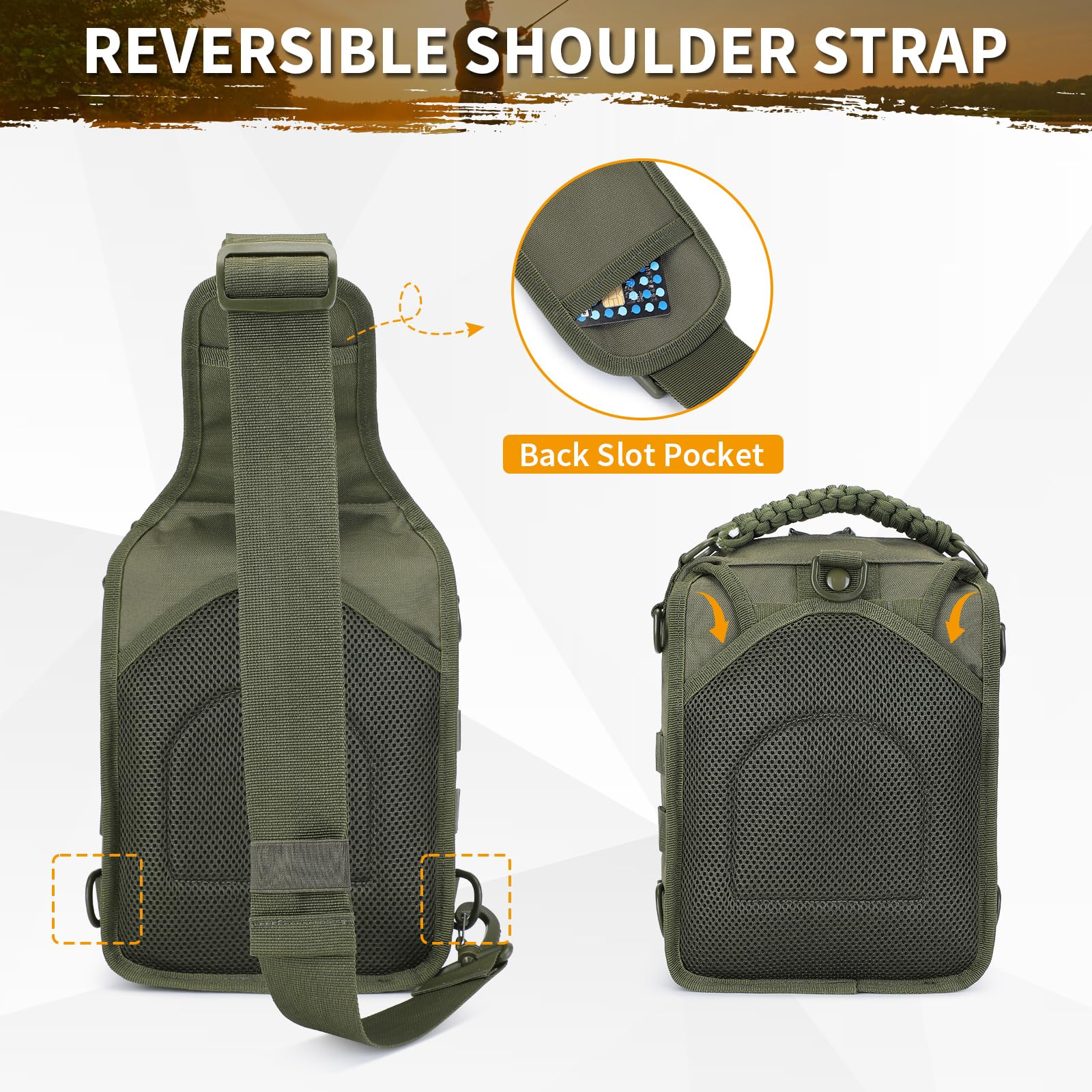 HUNTVP Taktyczna torba na klatkę piersiową, wojskowa torba na ramię, wojskowa torba na klatkę piersiową, plecak Molle, torba crossbody, torba na ramię, mini dla mężczyzn, kobiet, podróże, wędrówki, na