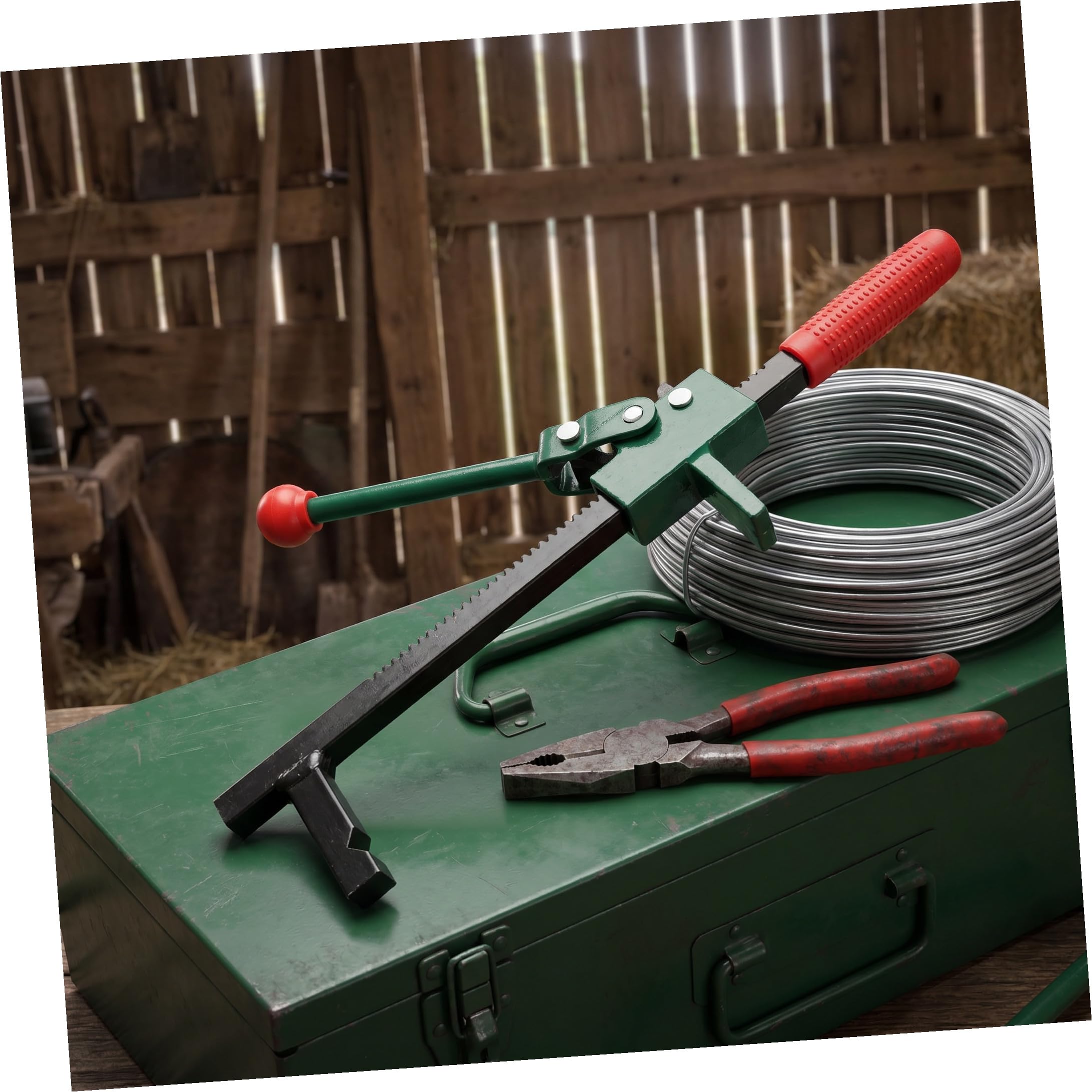 Tendeur de Grillage Facile à Installer Noir en Acier Inoxydable Maintien L'intégrité des Clôtures en Treillis pour Usage Extérieur et Ferme