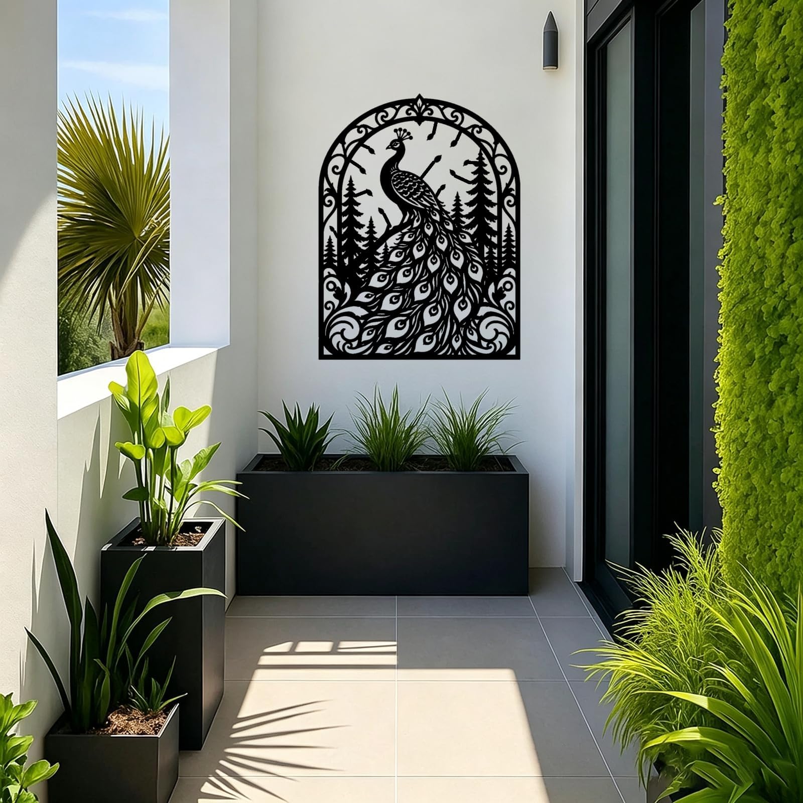 Décoration murale en métal pour salon élégant à suspendre (50,8 cm)