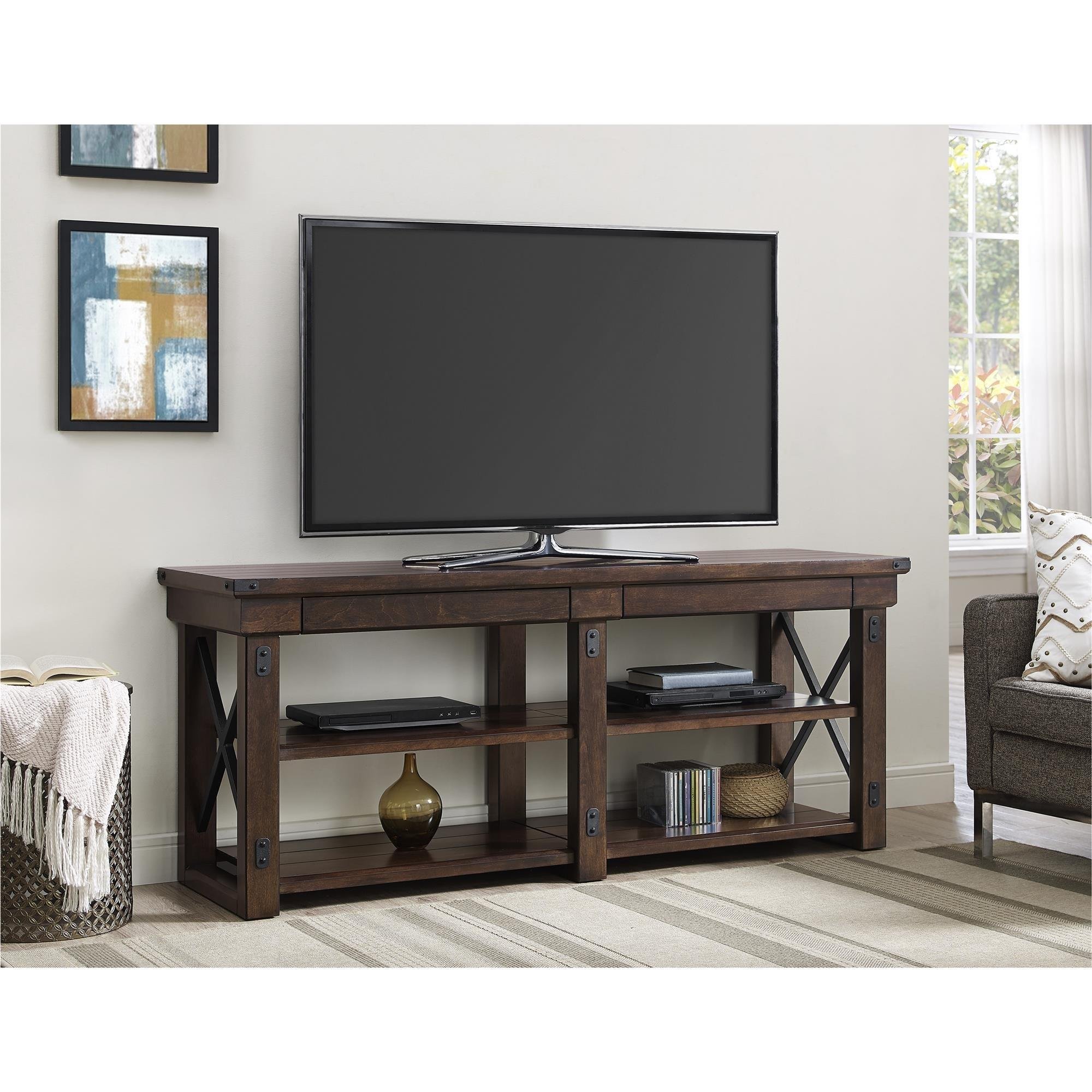 Ameriwood HomeStand up to 65" TV, Wood, Espresso, 65 Inches
