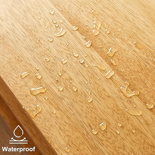 Miniatura 7 de Zapatero de madera resistente de 2 niveles para entrada, sala de estar, dormitorio (natural, 11.81 x 19.69 x 16.54 pulgadas)