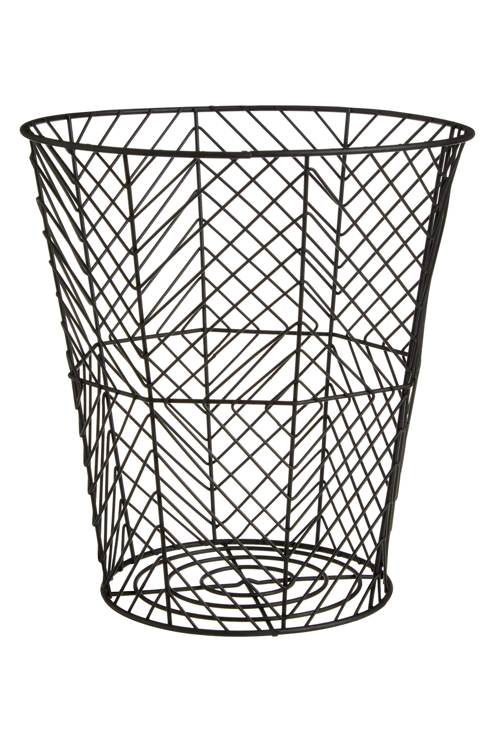 Premier Housewares Black Powder Coat Storage Basket - Iron/Metal - Decorative Kitchen Organizer