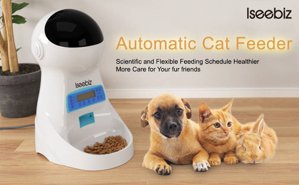 Automatic Cat Feeder, 101oz/3L Timed Cat Feeder for Dry Food