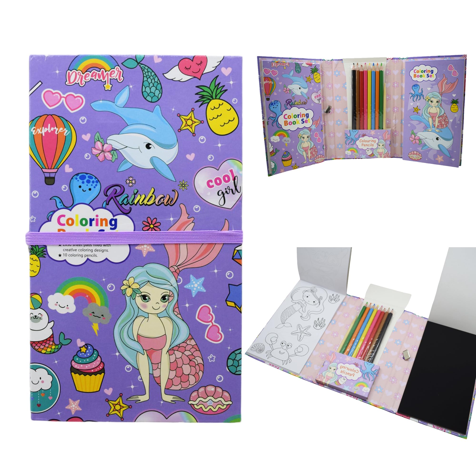 Asera Colouring and Scratch Book with 8 Colour Pencils, Art and Craft Drawing Color Book Set for 3+ Years Old Boys, Girls Toddlers, Birthday Return Gift for Kids (Mermaid) (B0D9HC6QYZ) Amazon Price History, Amazon Price Tracker