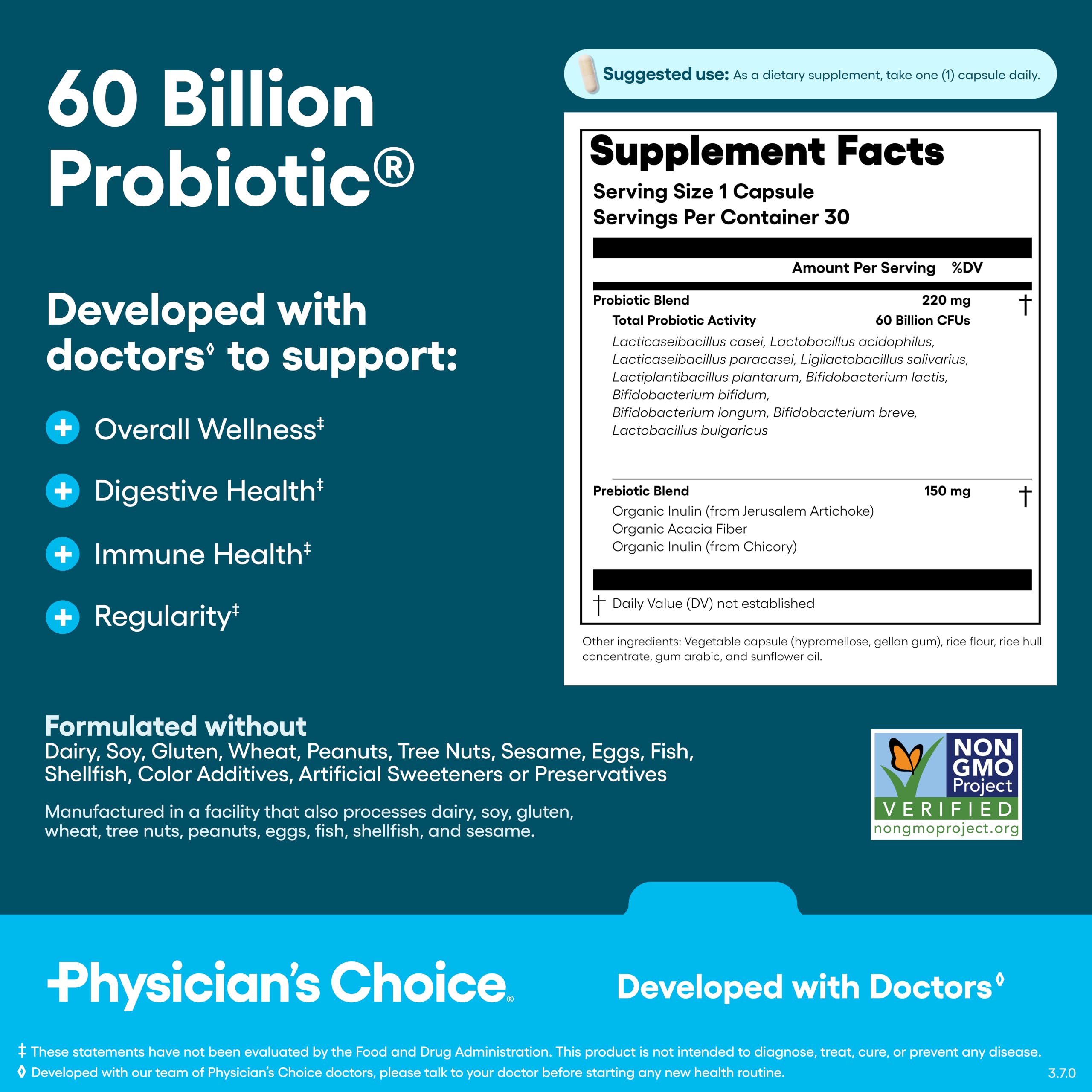 Physician's CHOICE Daily Gut Trio for GLP-1 Support, Bloating & Digestion — Amazon image 6