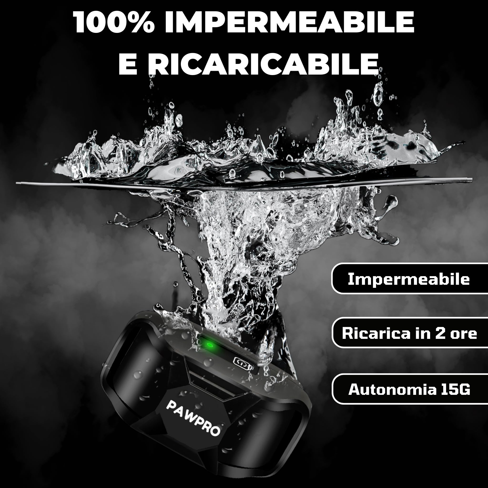 PAWPRO Collare da Addestramento per Cani | Portata XXL di 3000 m | Conforme Nuova Legge Benessere Animali 2024 | 3 moda Beep, Vibrazione, Boost Vibrazione | Per cani di Tutte le Taglie | Manuale IT