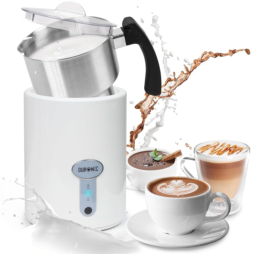 Immagine del prodotto Duronic MF500 WE Montalatte elettrico 2in1 | Scaldalatte automatico 500ml | Frullino montalatte automatico 500W | Schiumalatte 260ml | Caraffa rimovibile | Per cioccolata calda, cappuccino | Bianco